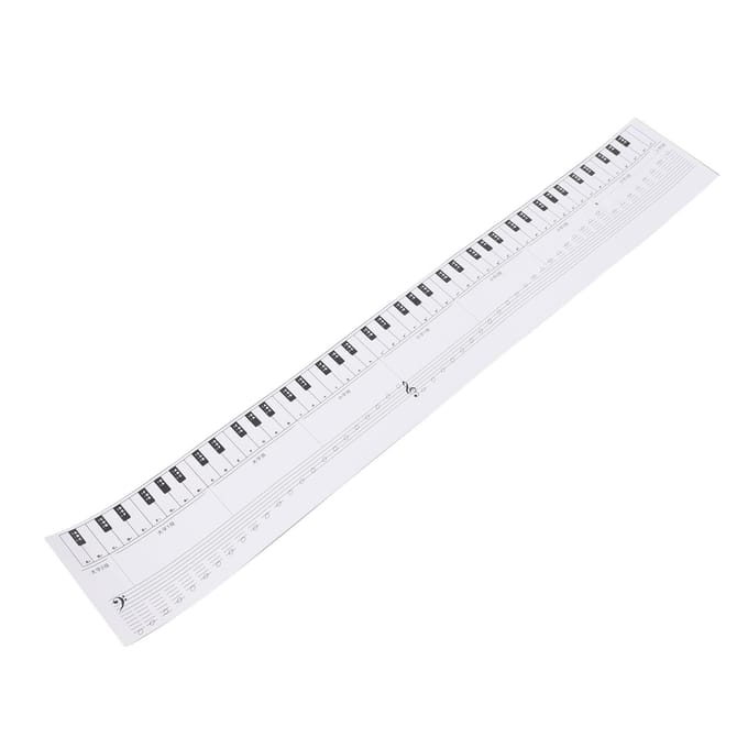 88 Toetsen Piano Toetsenbord Oefen Noten Kaart Vingerzetting Oefen Label Muzieknotatie Gids Kaart voor Beginners en Studenten white