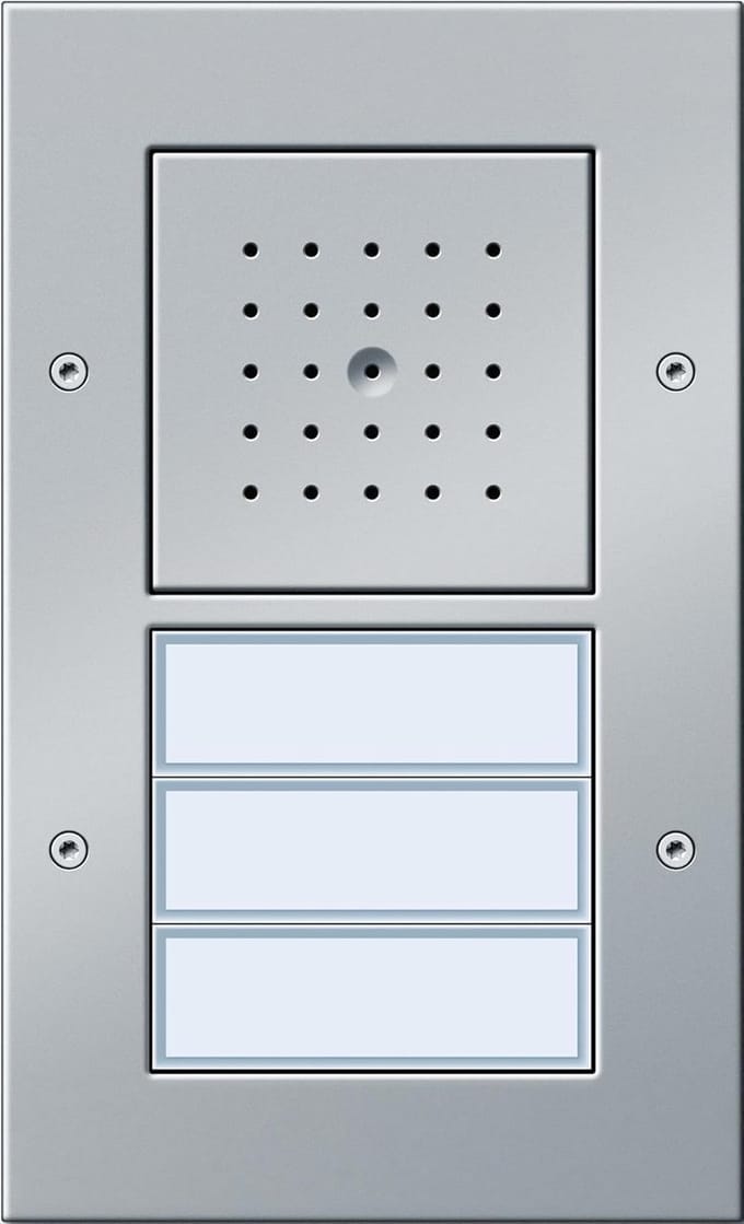 Deurstation AP - Drukknop paneel - Toegangscontrole Huis - Modulaire constructie - 3-voudig - Aluminium