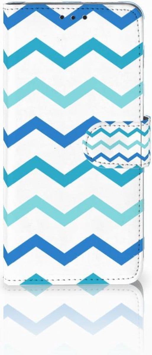 Samsung Galaxy S10 Plus Telefoon Hoesje Zigzag Blauw