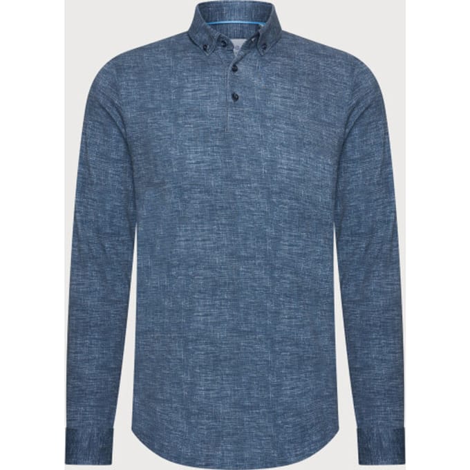 Blue Industry Casual polokraag overhemd |