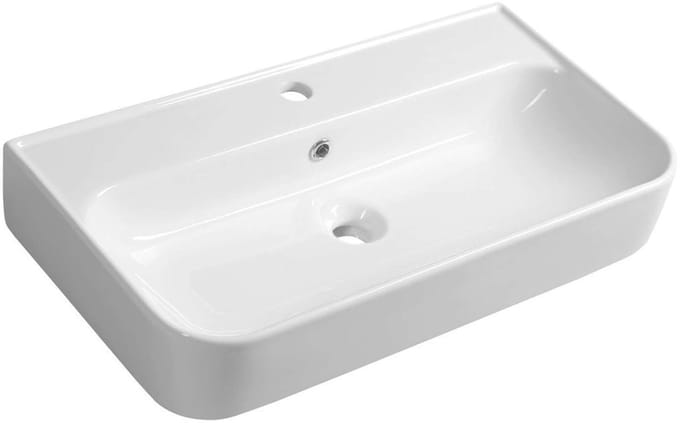 Sapho Isvea - Wastafel Sistema U, 70x38 cm, met 1 kraangat, wit 10PL53070