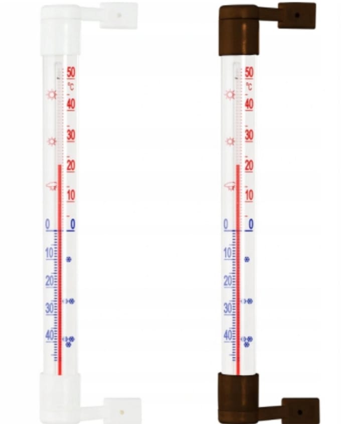Browin - Ronde Buitenthermometer - Zelfklevend - UV-bestendig - Zonder Kwik