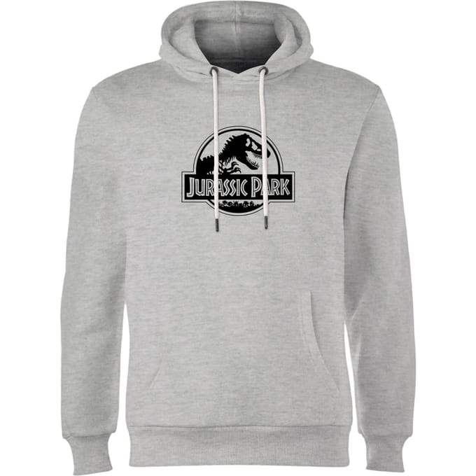 Jurassic Park Logo Hoodie - Grey - S