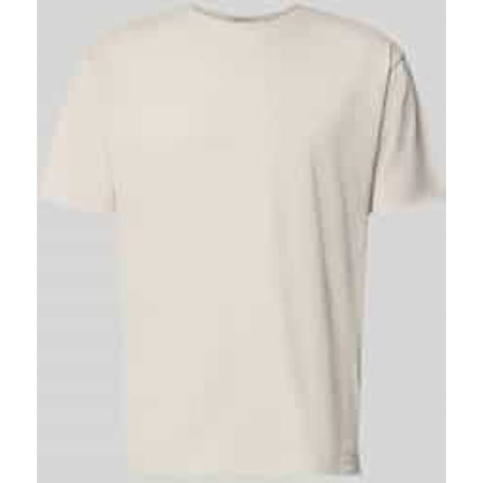 T-shirt met ronde hals en rolzoom