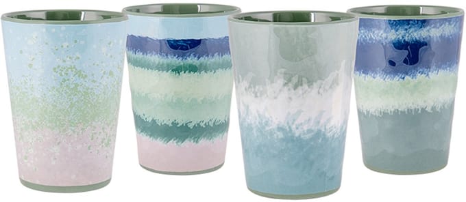 Bo-Camp - Beker - Halo - Blauw/Groen - 4 Stuks
