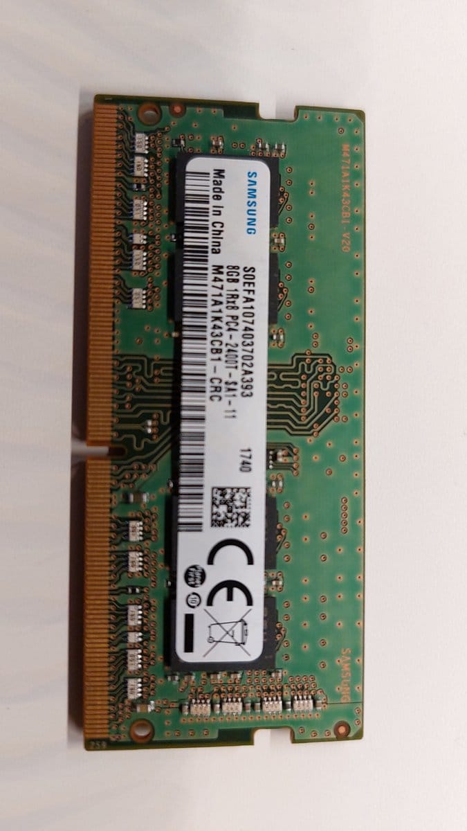 samsung 8GB 1Rx8 pc4-2400T-sa1-11 s0dimm m471A1K43CB1-CRC ddr4
