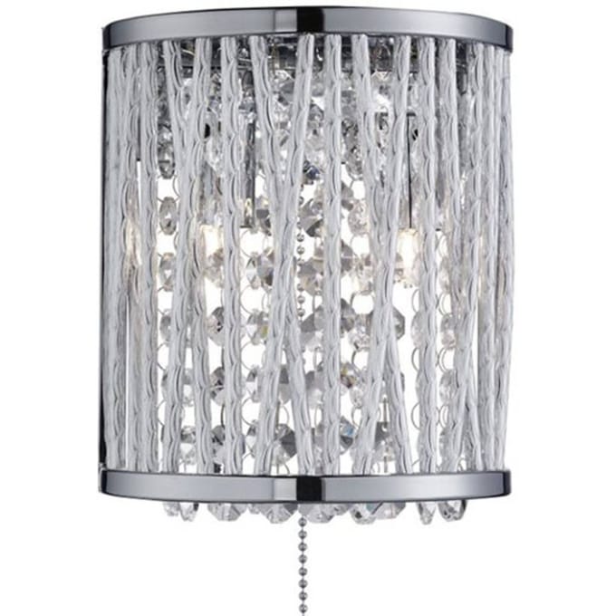 Searchlight Wandlamp Elise met sprankelend behang