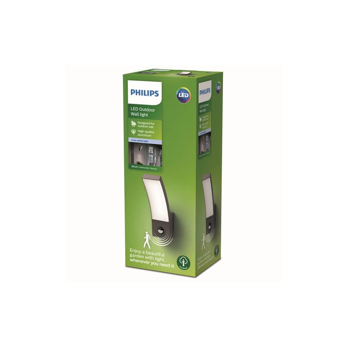 Philips Splay IR Wall Anthracite 12W 40K HV (sensor)