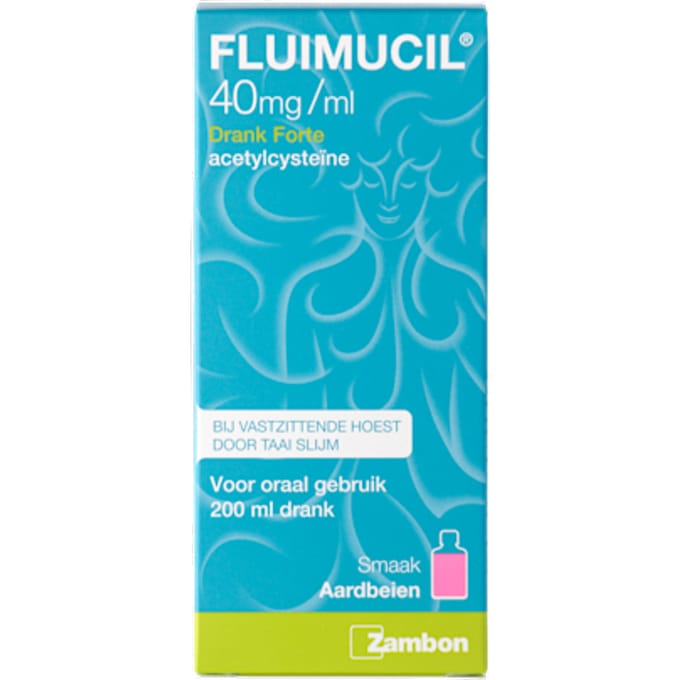 Fluimucil Drank Forte 40mg/ml 4% - 1 x 200 ml