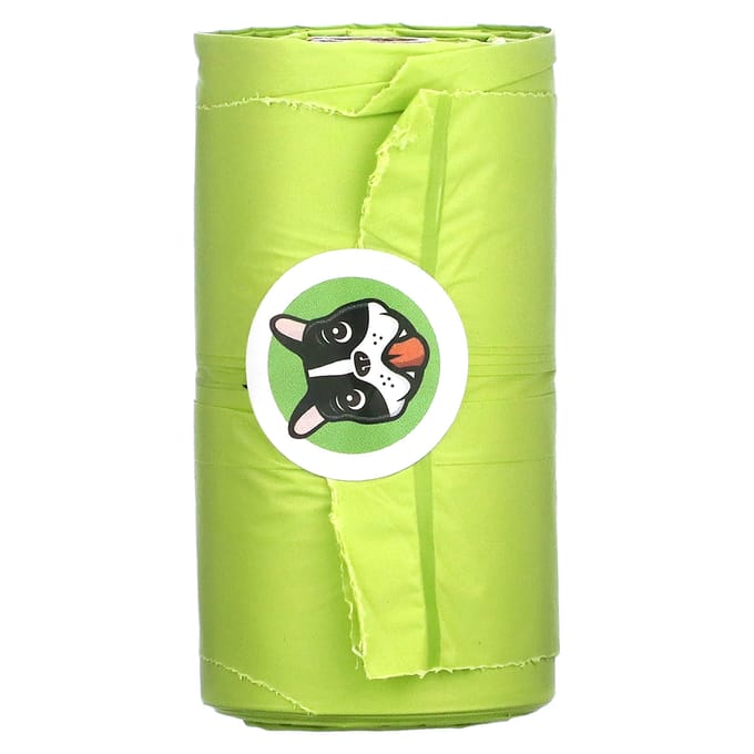 Pogi's Pet Supplies, Sacs à litière compostables, 18 rouleaux, 270 sacs à poignées black