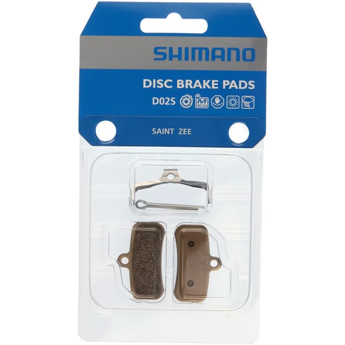 Paar metalen fietsremblokjes met splitpen Shimano D02S-MX