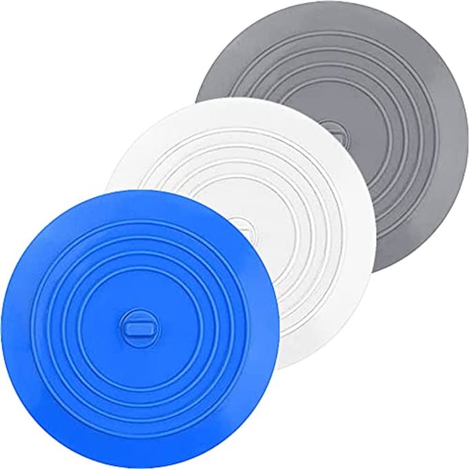 3-pack 6-inch siliconen badstopper afvoerplug haarstopper