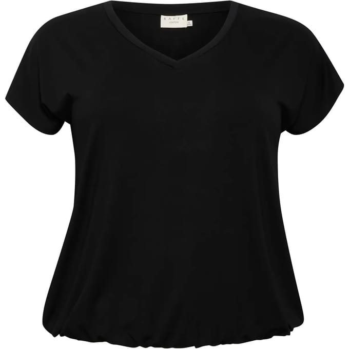 Dames-T-shirt met V-hals KAFFE Curve Jena