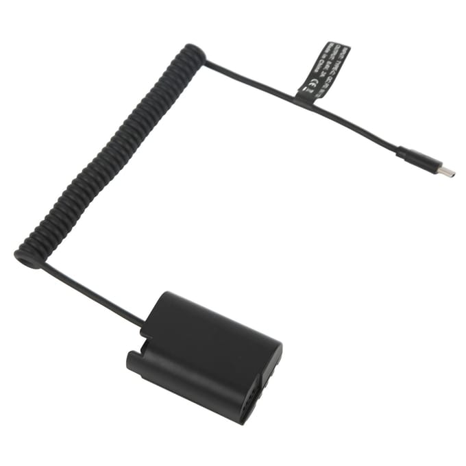 DMW DCC17 DC-koppeling Type C naar DMW BLK22 Dummy Batterij Stroomadapter Ondersteunt QC PD voor Lumix S5 black