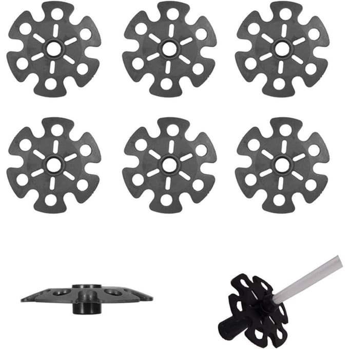 6 Stuks Wandelstok Sneeuwmanden Wandelstok Vervangende Tips Accessoire voor Sneeuw Modder Zand gray