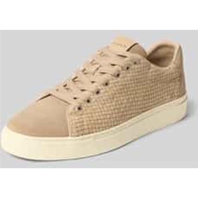Sneakers van echt leer met structuurpatroon model 'Julien'