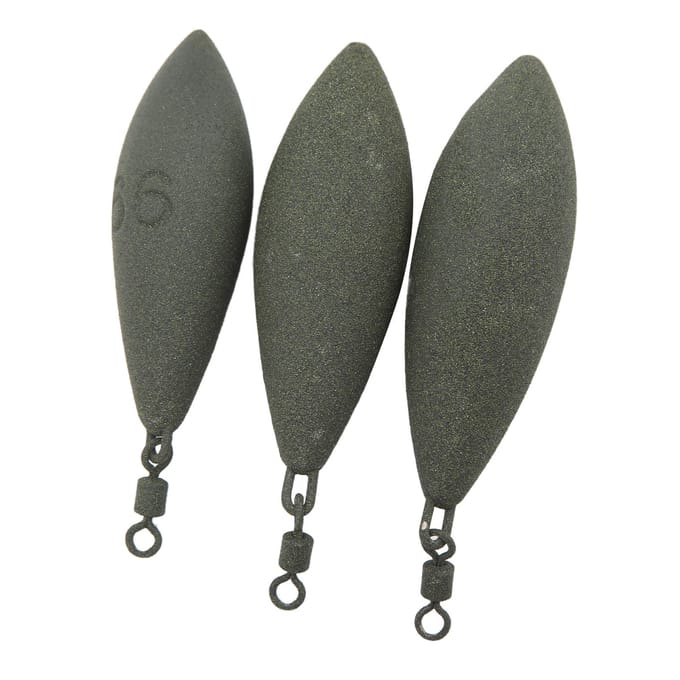 Kit de 3 Plombs de Pêche Lancer Poids Rotation Olive Goutte Pêcheur Équipement de Pêche pour Eau Salée Eau Douce black