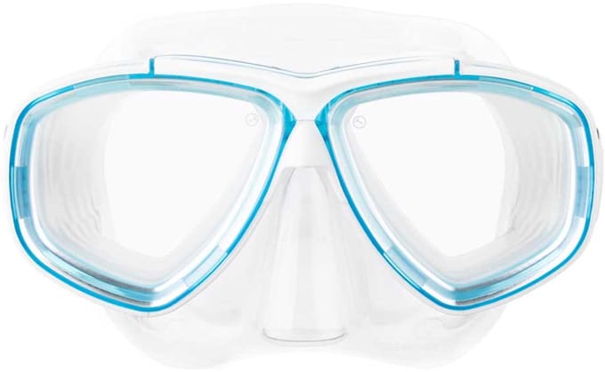 Cressi Prisma Speervissen Masker Transparant,Blauw Man,Vrouw
