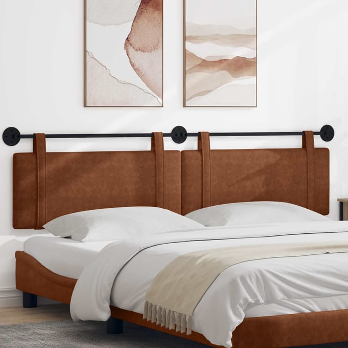 vidaXL - Hangend - hoofdbord - Bruin - Antiek - PU