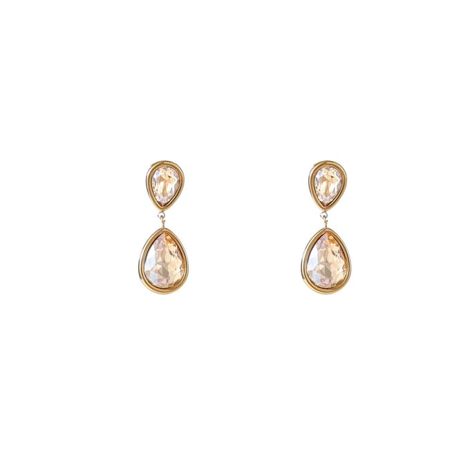 Go Dutch Label Oorknoppen Double Stone Champagne
