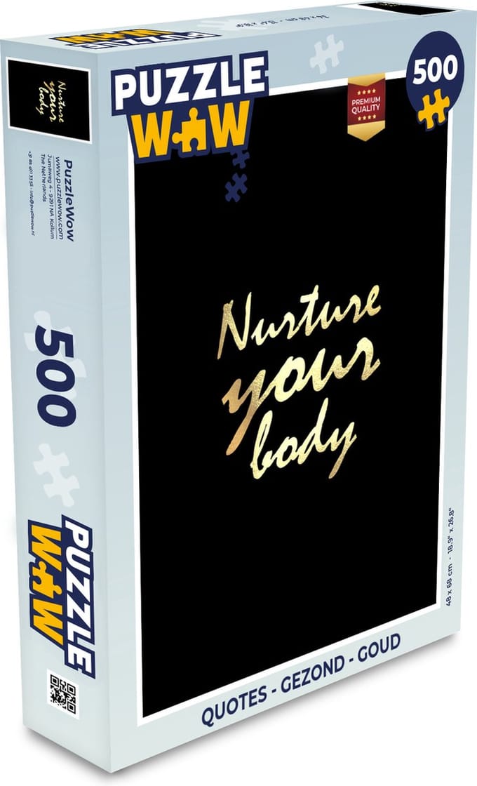 Puzzel Quotes - Gezond - Goud - Legpuzzel - Puzzel 500 stukjes