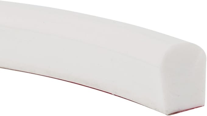 Waterdichte strip voor de badkamer - Drempel voor douche en bad - Witte siliconen - 1m