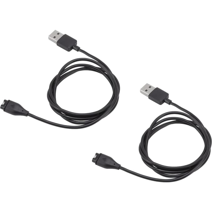 2 stuks Horloge Oplaadkabel USB Oplaadkabel Accessoire Geschikt voor Garmin Vivomove Sport Venu 2 Plus black