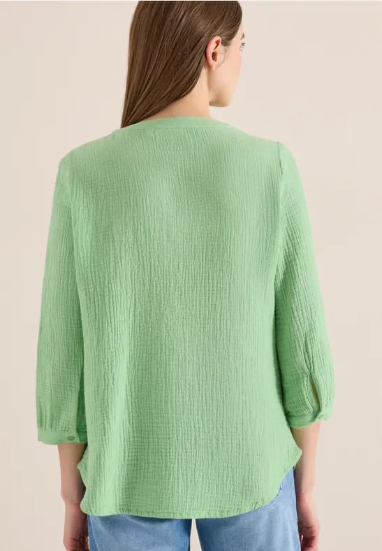 3/4-mouwen blouse van mousseline