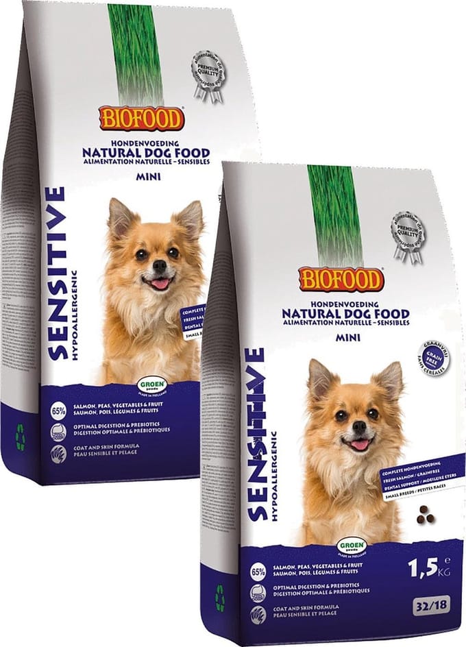 Bf Sensitive Small Breed - Hondenvoer - 2 x Zalm Erwt Aardappel 1.5 kg Graanvrij