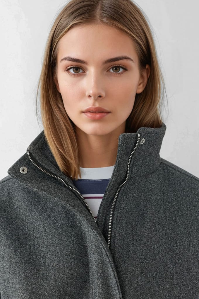 Oversized Coltrui Textuur Jacket