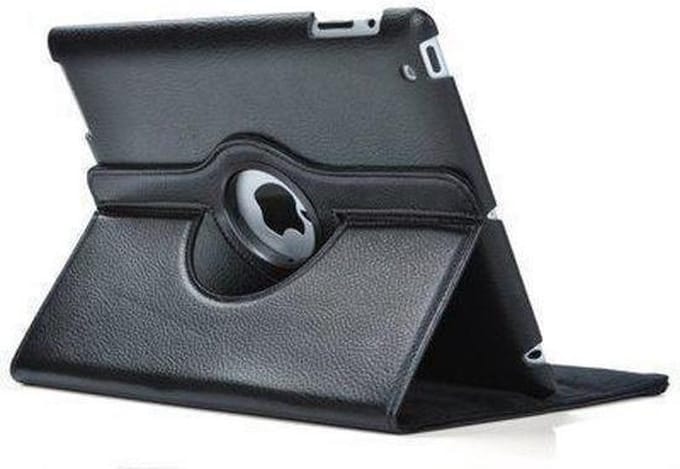Lederen case draaibare cover iPad Air - Zwart