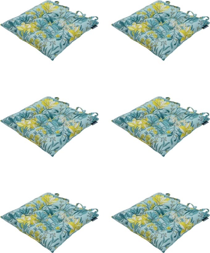 Madison - Zitkussen - Universeel - 6 stuks - 46 x 46 cm - Maxime Yellow - Tuin - Toscane
