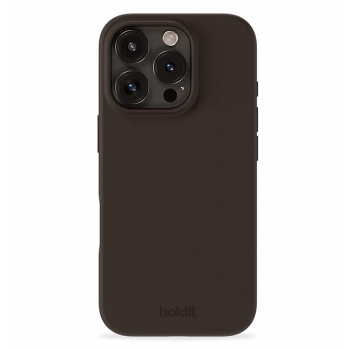 Holdit Silicone Case geschikt voor Apple iPhone 16 Pro - Chocolate