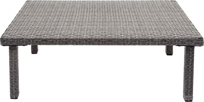 Brulo - bijzettafel - loungetafel - salontafel - 80x50 cm - poly rattan