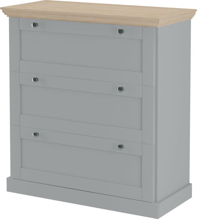 Binz-Commode - 3-laden - Grijs Eikenlook