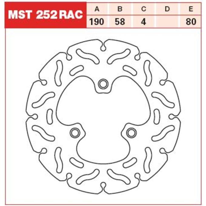 Remschijf TRW MOTO MST252RAC