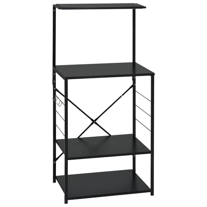 vidaXL - Magnetronkast - 60x39,6x123 - cm - bewerkt - hout - zwart