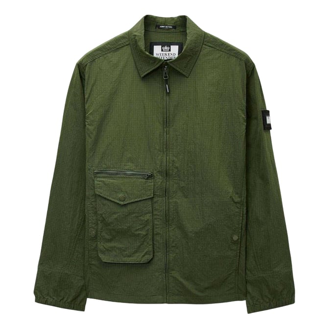 Weekend Offender Nylon overshirt voor heren (Groen)