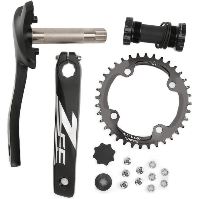 Pédalier de Vélo Élargi Épaissi 104 64BCD 36T Étanche Réduction du Bruit Accessoires de Vélo gray