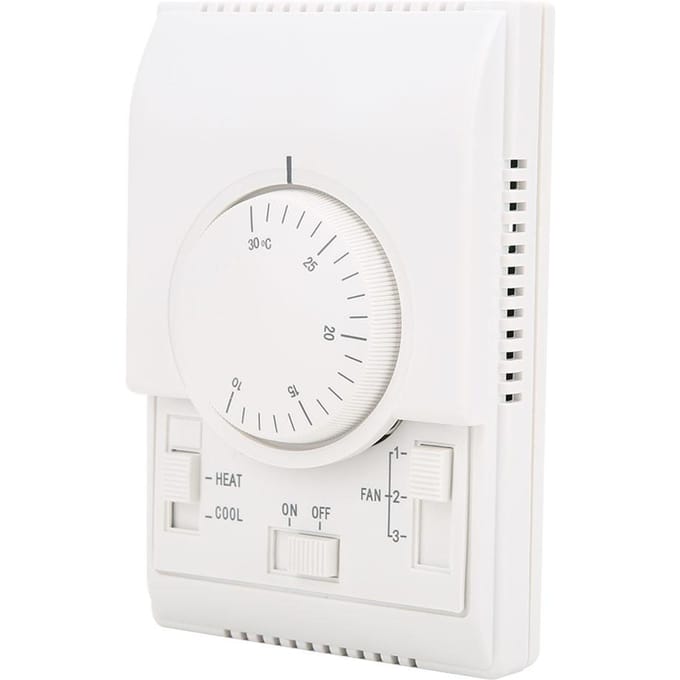 Mechanische Temperatuurregelaar Oppervlaktemontage Airconditioner Thermostaat 10 30 graden AC220V white