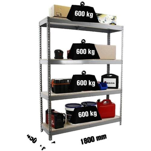 Buiten opslag simonrack Étagère 8 étagères gris bois