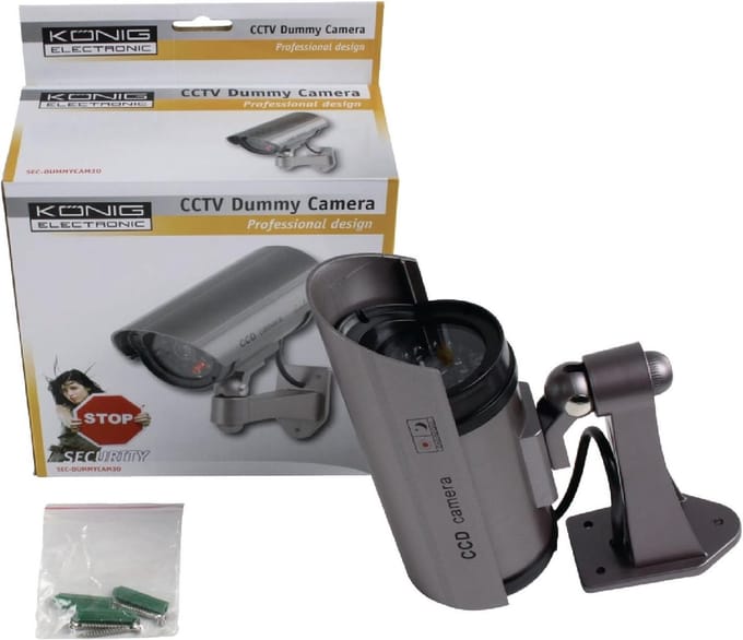 Dummy Camera Buiten - Schijncamera Waakcamera - Afschrikking Indringers - Knipperende LED Indicator - 17 x 8 x 8 cm