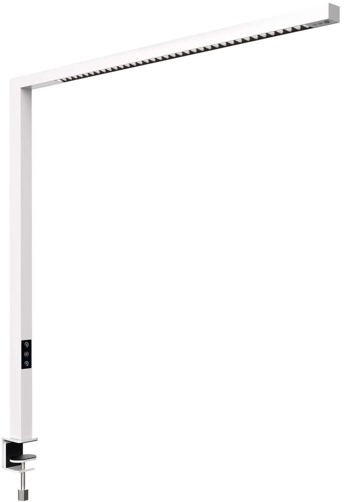 MAUL Tafelarmatuur MAULplinus LED 2700 - 5700 K dimbaar tafelklem 101,5 cm wit