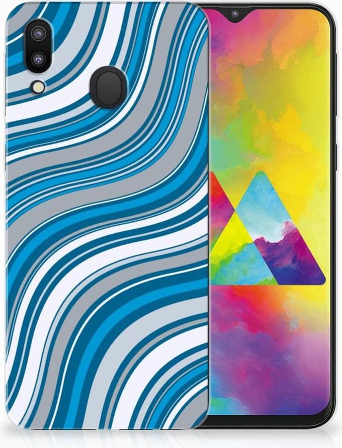 Samsung Galaxy M20 (Power) TPU bumper Waves Blue
