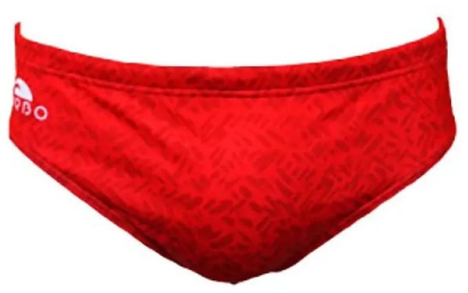 Turbo Plain Zwemslip Rood 5XL Man