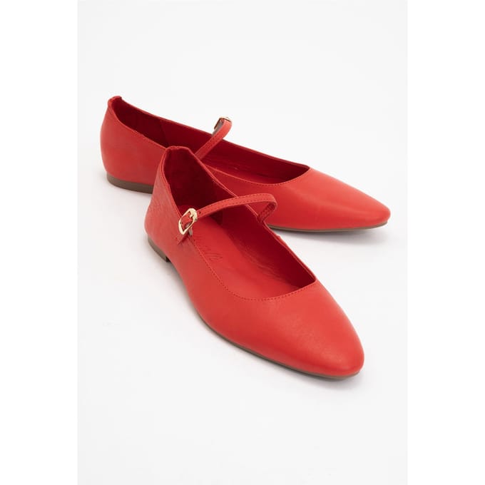 Lara Leren Mary Jane Platte Schoenen