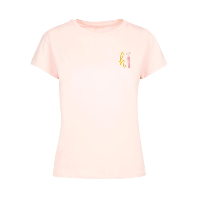 Dames-T-shirt Merchcode Wording - Hi Box