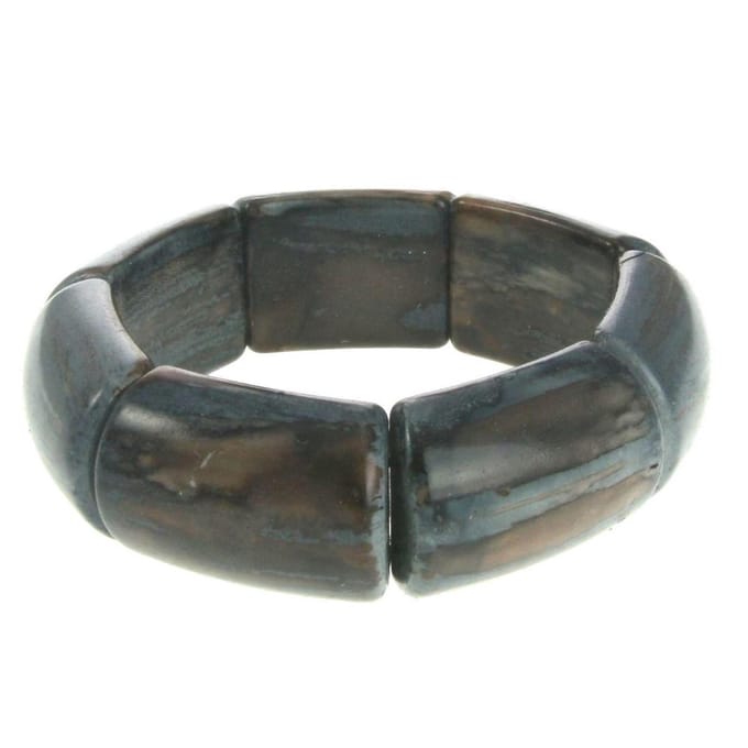 Behave - Armband dames - Donker marmerlook - Natuurtrend elegant