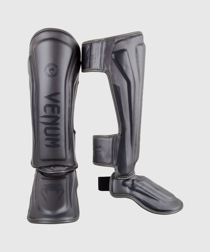 Venum Elite Stand Up Shinguards Scheenbeschermer Grijs - L
