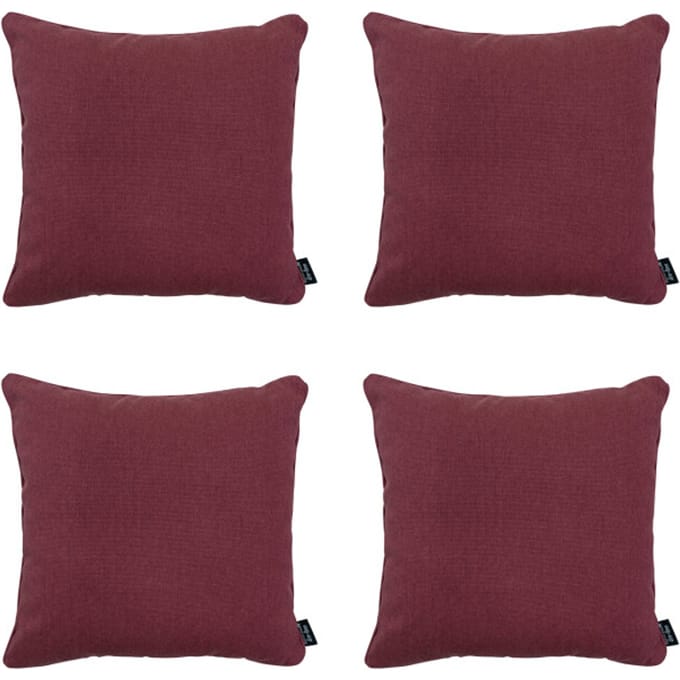 Madison - Sierkussen Bordeaux canvas eco+ - Ca. 50x50 cm - Set van 4